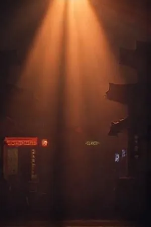 《长街灯火》封面，老式居民楼下的长街夜景与昏黄路灯